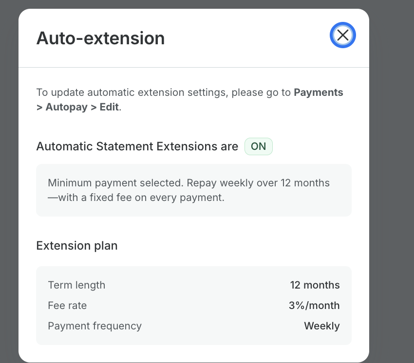 How the minimum payment setting works