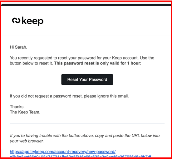 Having trouble logging into Keep?