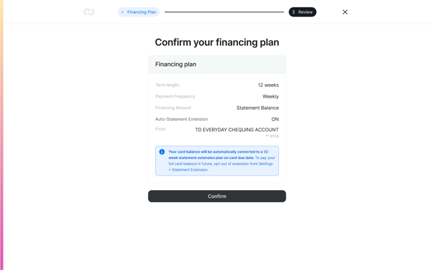 SE - Financing Plan Review